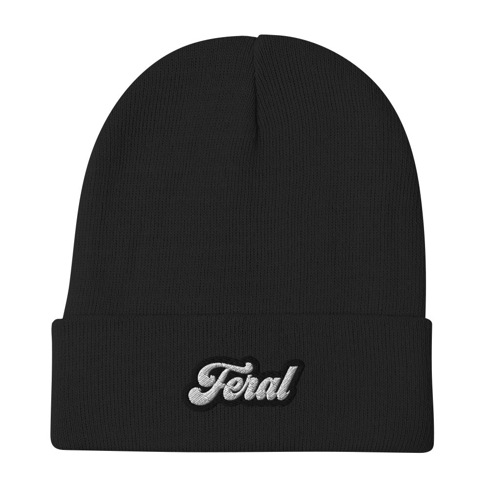 Feral Embroidered Beanie