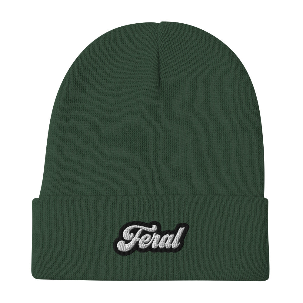 Feral Embroidered Beanie