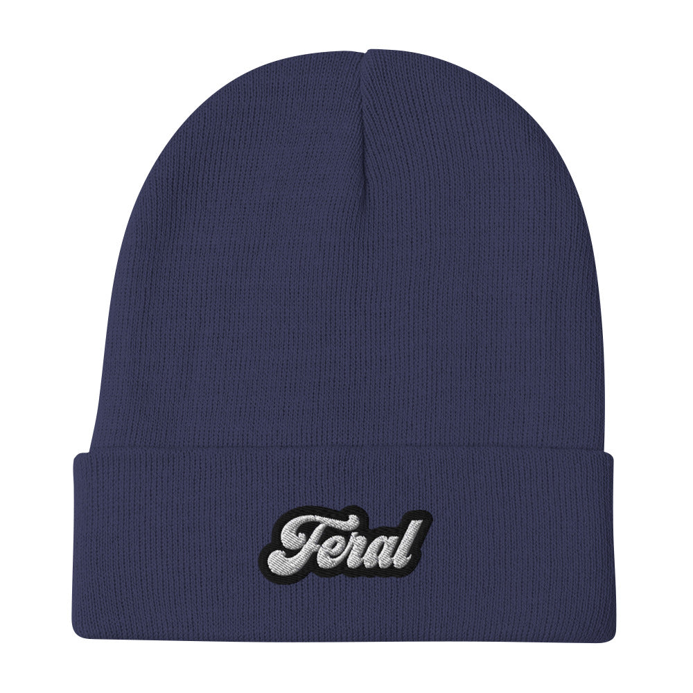 Feral Embroidered Beanie