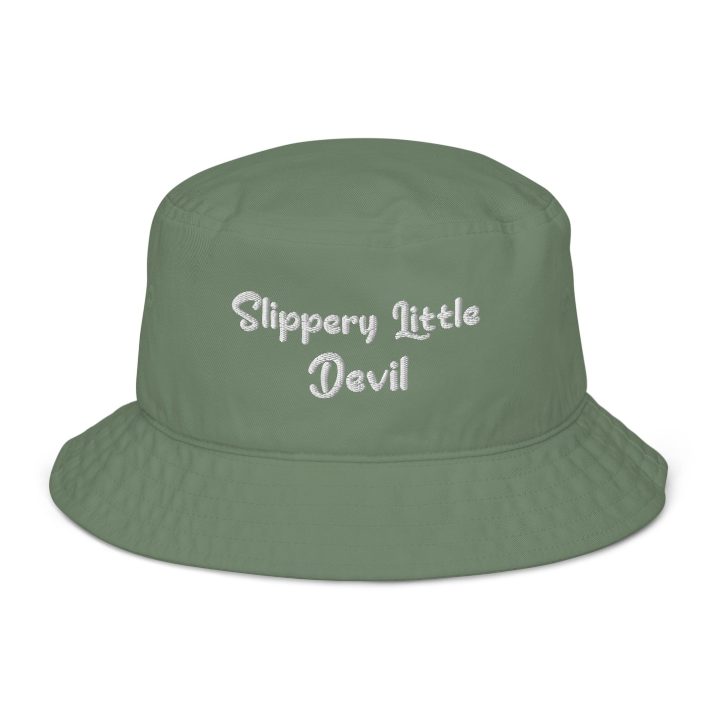 Slippery Little Devil Embroidered Bucket Hat