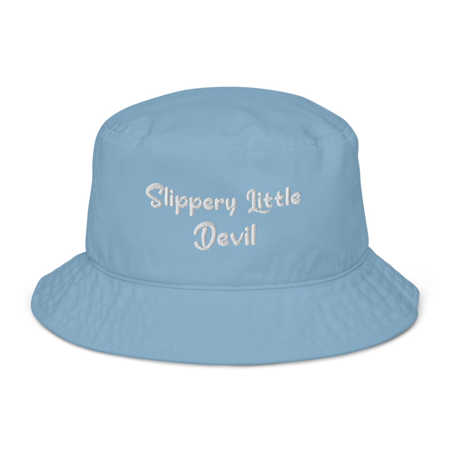 Slippery Little Devil Embroidered Bucket Hat