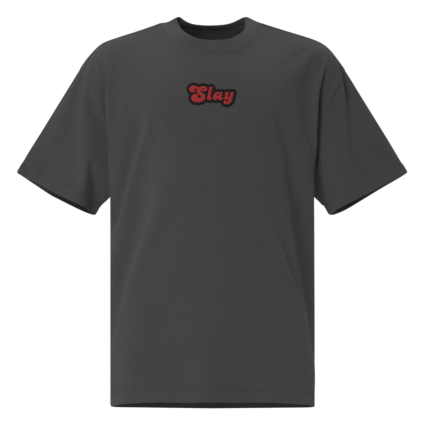 Slay Oversized Embroidered Tee